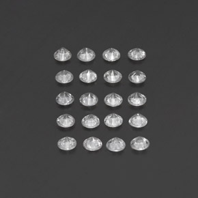 Pedras preciosas de safira branco natural de  ct, corte redondo, VVS-VS