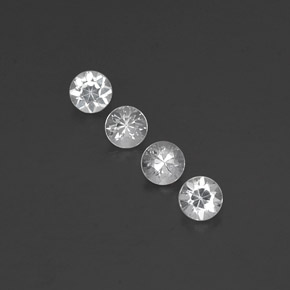 Pedras preciosas de safira branco natural de  ct, corte redondo, VVS-VS