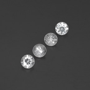 Pedras preciosas de safira branco natural de  ct, corte redondo, VVS-VS