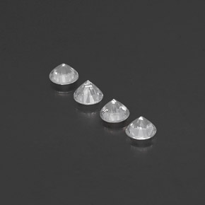 Pedras preciosas de safira branco natural de  ct, corte redondo, VVS-VS