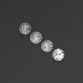 Pedras preciosas de safira branco natural de  ct, corte redondo, VVS-VS