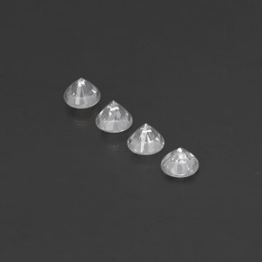 Pedras preciosas de safira branco natural de  ct, corte redondo, VVS-VS