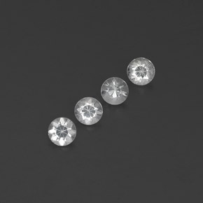 Pedras preciosas de safira branco natural de  ct, corte redondo, VVS-VS