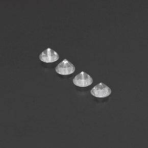 Pedras preciosas de safira branco natural de  ct, corte redondo, VVS-VS