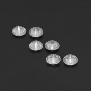 Pedras preciosas de safira branco natural de  ct, corte redondo, VVS-VS