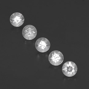 Pedras preciosas de safira branco natural de  ct, corte redondo, VVS-VS