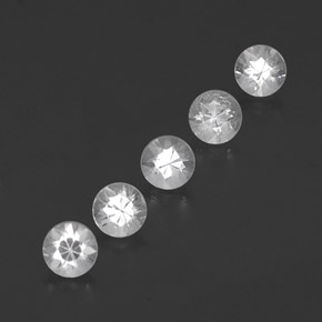 Pedras preciosas de safira branco natural de  ct, corte redondo, VVS-VS
