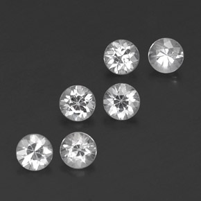 Pedras preciosas de safira branco natural de  ct, corte redondo, VVS-VS