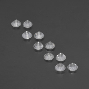 Pedras preciosas de safira branco natural de  ct, corte redondo, VVS-VS
