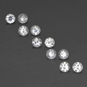Pedras preciosas de safira branco natural de 1,63 ct, corte redondo, VVS-VS