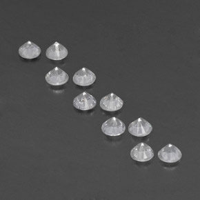Pedras preciosas de safira branco natural de 1,63 ct, corte redondo, VVS-VS