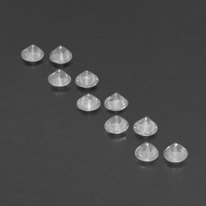 Pedras preciosas de safira branco natural de  ct, corte redondo, VVS-VS