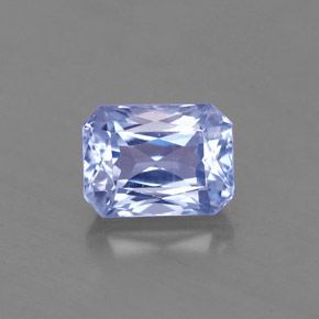 Safira azul natural 1,88ct, corte esmeralda, VS-SI