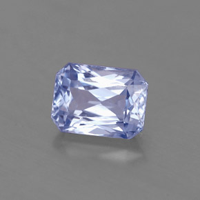 Safira azul natural 1,88ct, corte esmeralda, VS-SI
