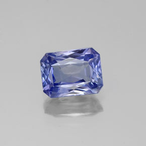 Safira violeta natural 1,38ct, corte esmeralda, VVS-VS