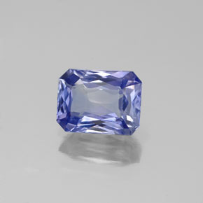Safira violeta natural 1,38ct, corte esmeralda, VVS-VS