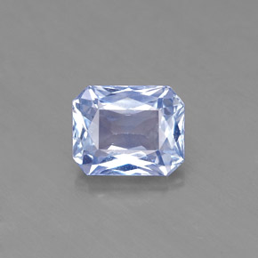 Safira azul natural 1,72ct, corte esmeralda, VS