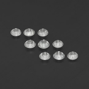 Pedras preciosas de safira branco natural de  ct, corte redondo, VVS-VS