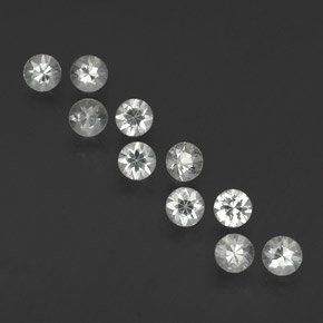 Pedras preciosas de safira branco natural de 1,77 ct, corte redondo, VVS-VS