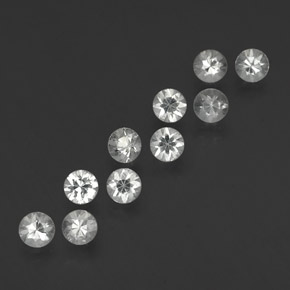Pedras preciosas de safira branco natural de 1,77 ct, corte redondo, VVS-VS