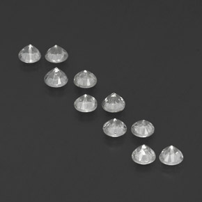 Pedras preciosas de safira branco natural de 1,77 ct, corte redondo, VVS-VS