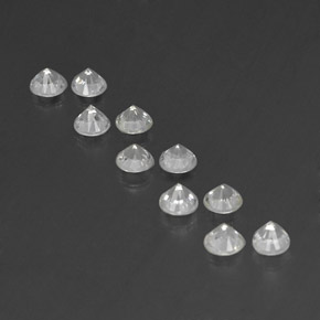 Pedras preciosas de safira branco natural de 1,84 ct, corte redondo, VVS-VS