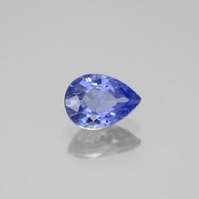 Safira azul natural 0,94ct, formato de pêra, VS