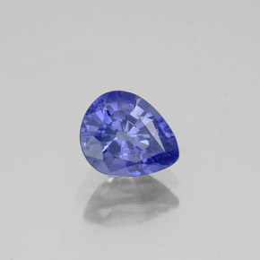 Safira azul natural 1,16ct, formato de pêra, VS-SI