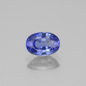 Safira azul natural 1,09ct, corte oval, VVS