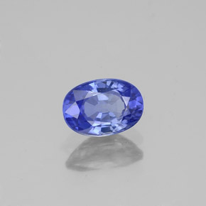 Safira azul natural 1,09ct, corte oval, VVS