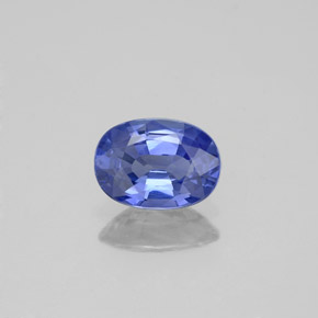 Safira azul natural 0,97ct, corte oval, VVS