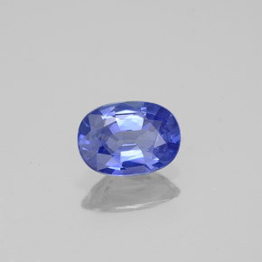 Safira azul natural 0,97ct, corte oval, VVS