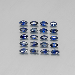 Pedras preciosas de safira azul natural de  ct, marquise, VS