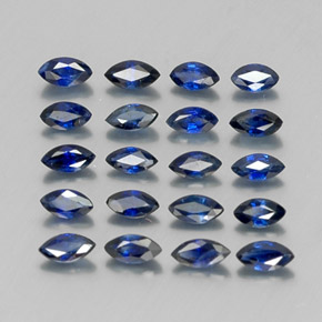 Pedras preciosas de safira azul natural de  ct, marquise, VS