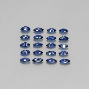 Pedras preciosas de safira azul natural de  ct, marquise, VS