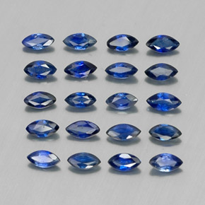 Pedras preciosas de safira azul natural de 1,76 ct, marquise, VS