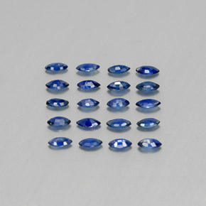 Pedras preciosas de safira azul natural de 1,76 ct, marquise, VS