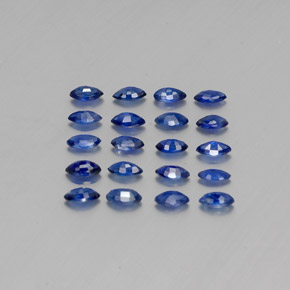Pedras preciosas de safira azul natural de 2,17 ct, marquise, VS