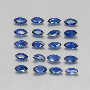 Pedras preciosas de safira azul natural de  ct, marquise, VS
