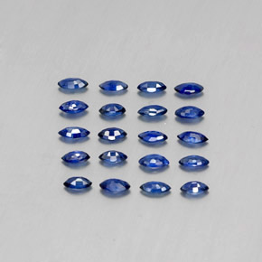 Pedras preciosas de safira azul natural de  ct, marquise, VS