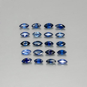 Pedras preciosas de safira azul natural de  ct, marquise, VS