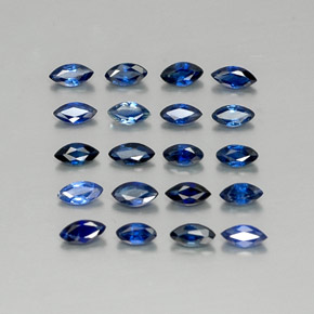 Pedras preciosas de safira azul natural de  ct, marquise, VS