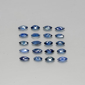 Pedras preciosas de safira azul natural de  ct, marquise, VS