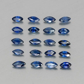 Pedras preciosas de safira azul natural de  ct, marquise, VS