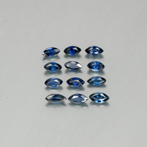 Pedras preciosas de safira azul natural de  ct, marquise, VS