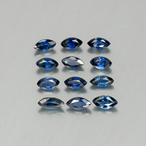 Pedras preciosas de safira azul natural de  ct, marquise, VS