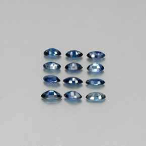 Pedras preciosas de safira azul natural de  ct, marquise, VS