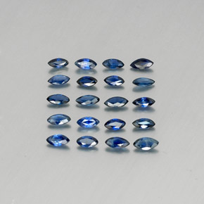 Pedras preciosas de safira azul natural de  ct, marquise, VS