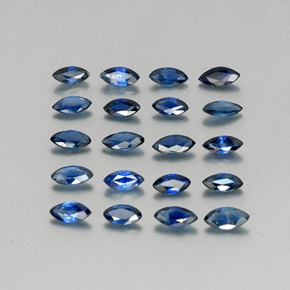 Pedras preciosas de safira azul natural de  ct, marquise, VS
