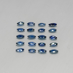Pedras preciosas de safira azul natural de  ct, marquise, VS